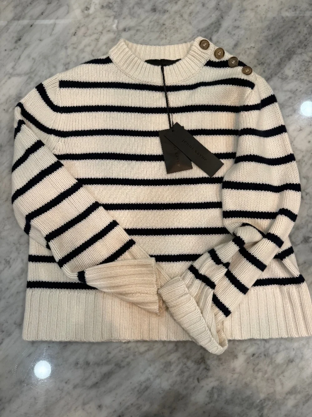 NWT Jenni Kayne Grace Crewneck Cashmere Sweater S